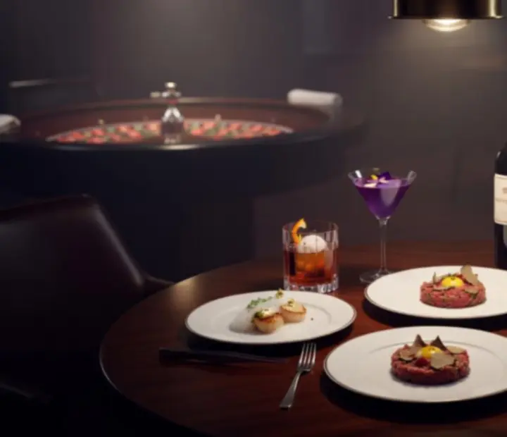Kolacja degustacyjna połączona z elegancką rozrywką przy stołach kasynowych w restauracji Wonderstar s. r. o.