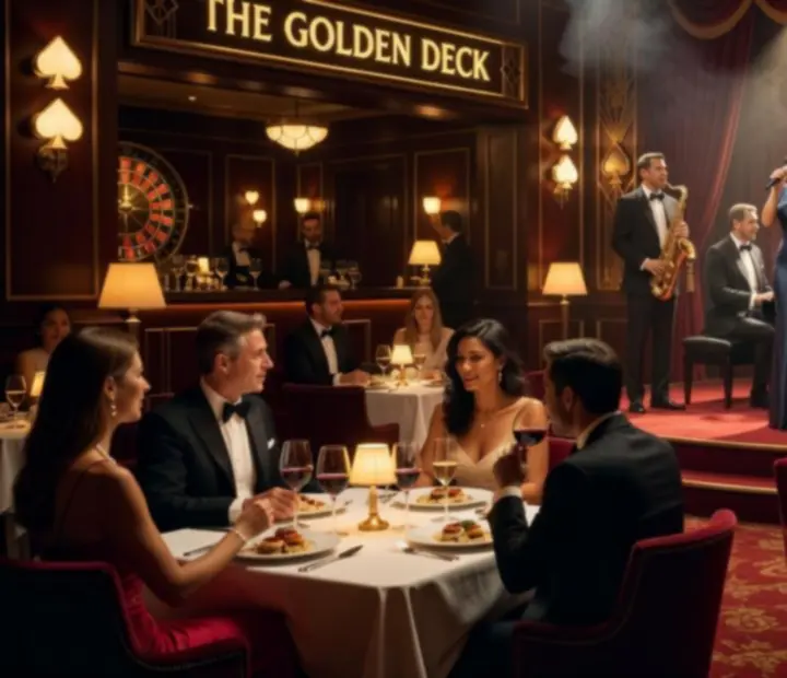 Scena z koncertu i muzyki na żywo w eleganckiej sali restauracyjnej
