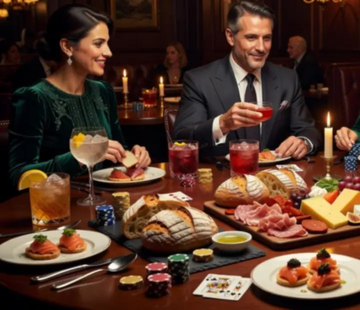 Stół z kartami do gry oraz eleganckimi talerzami degustacyjnymi w Wonderstar s. r. o.